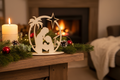 Presépio em madeira — decoração de Natal em casa
