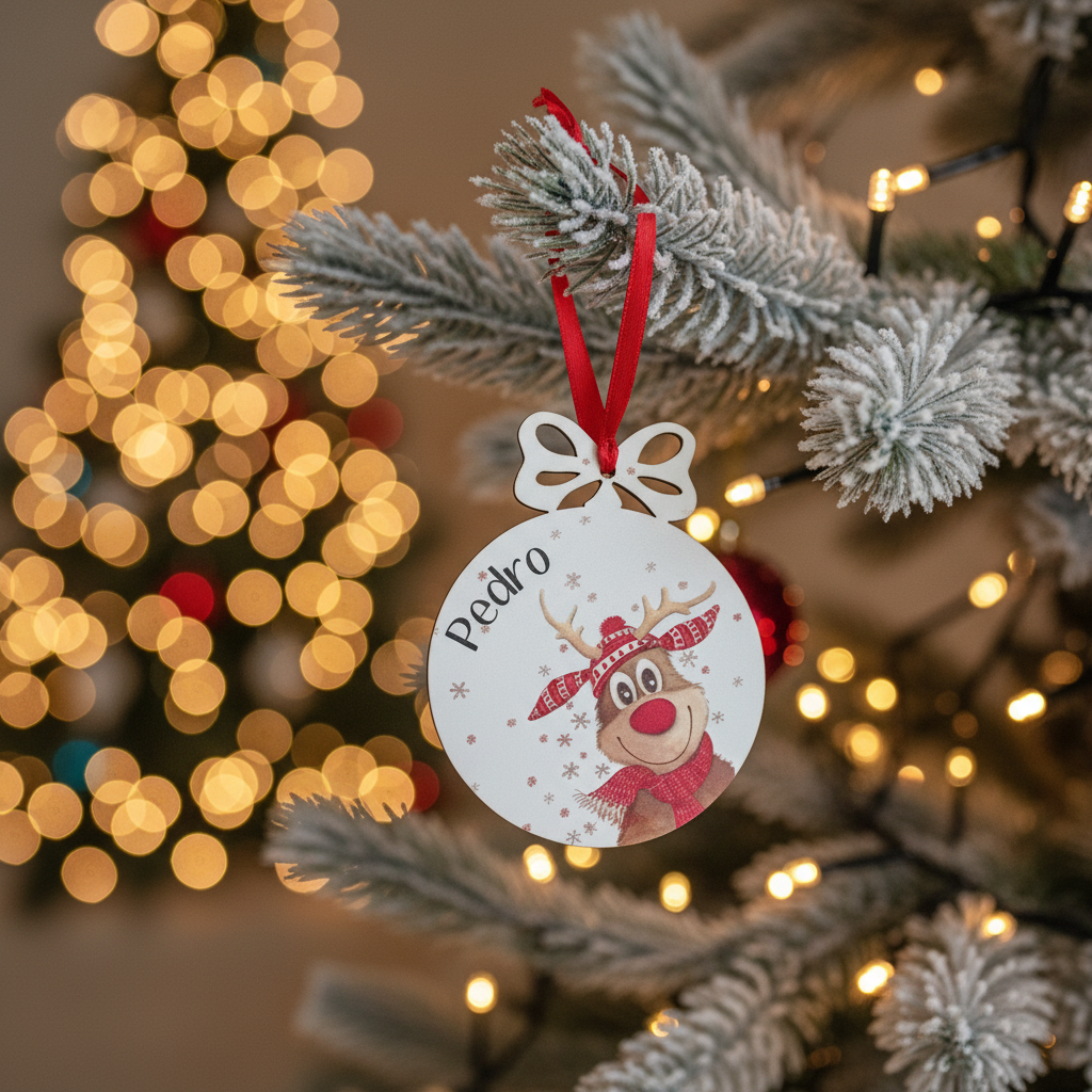 Bola de Natal Rena - árvore de Natal